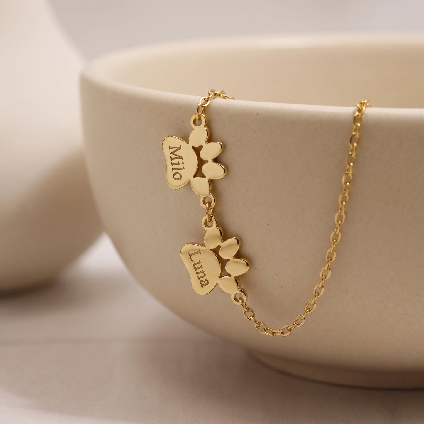 Custom Paw Name Bracelet